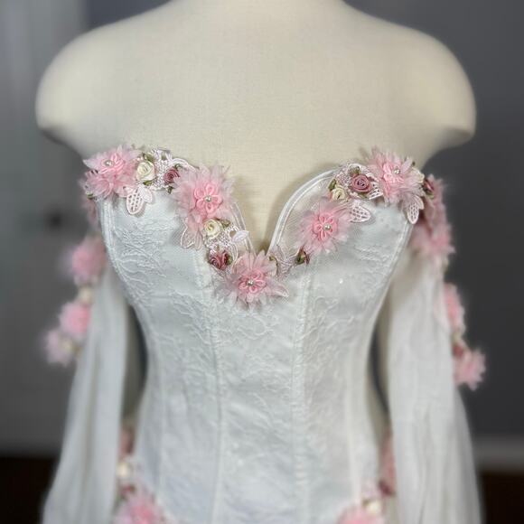 Dollskill Sugar Thrillz Sparkling Enchantment Mini Dress, White, L - Picture 3 of 7